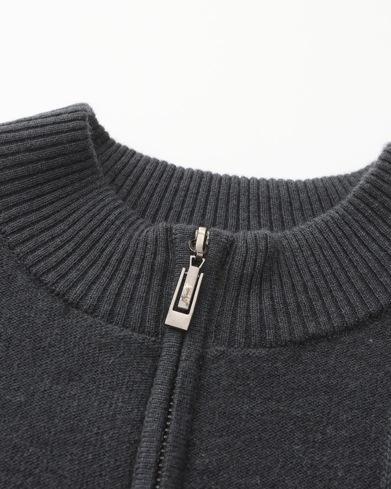 THE HAMILTON 100% CASHMERE HALF-ZIP SWEATER